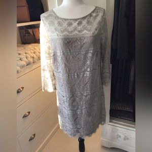 Max Studio Lace Overlay Dress